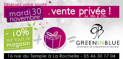illustration de La Rochelle beaut bio : vente prive mardi 30 novembre 2010 de 18h  20h !