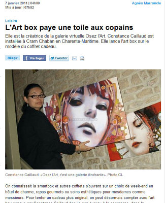 illustration de La Presse parle  d'Osez l'Art : L'Article de La Charente Libre du 07/01/2011 !