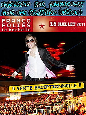 illustration de La Rochelle - Francofolies : dernires places pour la soire David Guetta du 16 juillet 2011 avec Kapalouest !!!