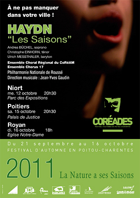 illustration de Poitou-Charentes : Les Saisons, oratorio de Haydn les 12, 13;, 15 et 16 octobre 2011