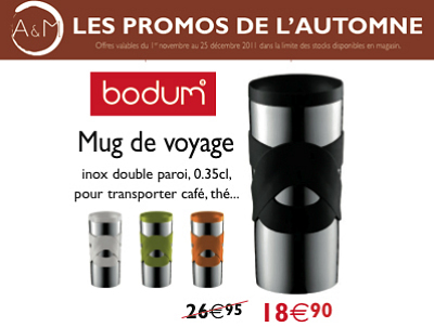 illustration de La Rochelle : promo sur le Mug de voyage de Bodum !