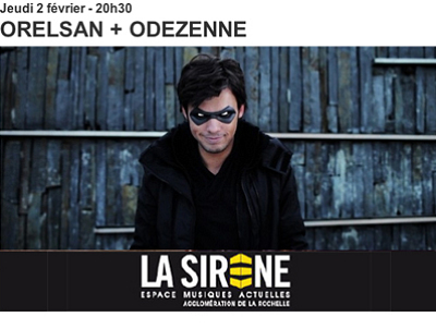 illustration de Hip-hop - rap  La Rochelle : Orelsan en concert, jeudi 2 fvrier 2012