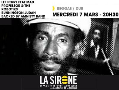 illustration de La Rochelle : Dub - Reggae avec Lee Perry, mercredi 7 mars 2012  20h30
