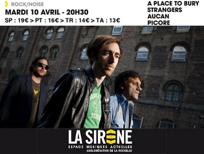 illustration de Concerts  La Rochelle : rock noisy, mardi 10 avril 2012