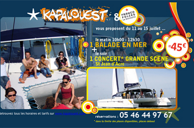 illustration de La Rochelle : Francofolies 2012, balade en mer et concert grande scne du 11 au 15 juillet