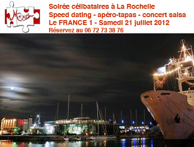 illustration de La Rochelle : l'amour en mer, soire pour les clibataires sur la frgate France 1, samedi 21 juillet 2012