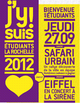 illustration de La Rochelle campus : safari urbain et concert gratuit d'Eiffel  La Sirne pour les tudiants de La Rochelle, jeudi 27 septembre 2012