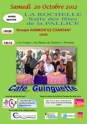 illustration de La Rochelle : chansons  La Pallice - Journes Rein Dpistage 2012, samedi 20 octobre  14h30