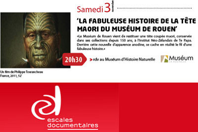 illustration de La Rochelle : la fabuleuse histoire de la tte Maori, doc. au Musum, sam. 3 novembre 2012