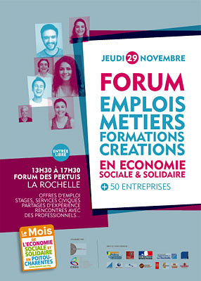 illustration de La Rochelle emploi-formation-cration : forum ESS, conomie sociale et solidaire, jeudi 29 octobre 2012