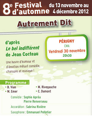 illustration de La Rochelle - Prigny : Autrement dit, thtre musical au CMA, vendredi 30 novembre 2012