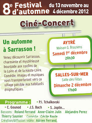 illustration de Agglo de La Rochelle : cin-concert, 1er dc. 20h30  Aytr et 2 dc.  17h  Salles-sur-mer