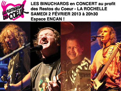 illustration de La Rochelle : Les Binuchards en concert au profit des Restos du Coeurs, samedi 2 fvrier 2013