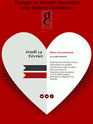 illustration de La Rochelle : la Saint Valentin au restaurant ou chez soi avec Grgory Coutanceau