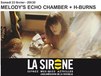 illustration de La Rochelle : concert low cost de qualit ! Melody's Echo Chamber - H-Burns, samedi 23 fvrier
