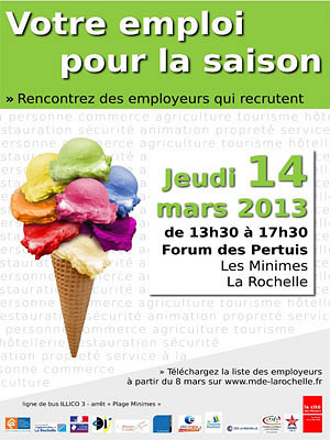 illustration de La Rochelle : salon de l'emploi saisonnier, jeudi 14 mars 2013 aux Minimes