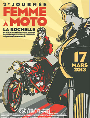 illustration de La Rochelle : journe de la femme  moto et Couleur Femmes, dimanche 17 mars 2013