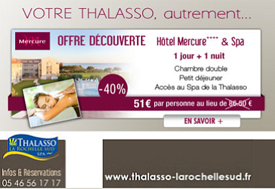 illustration de La Rochelle - Charente-Maritime : Mercure & Spa, promo dcouverte  Chtelaillon-Plage jusqu'au 27 avril 2013