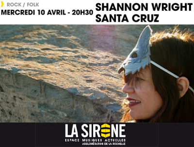 illustration de Rock-folk  La Rochelle avec Shannon Wright et Santa Cruz  La Sirne, mercredi 10 avril