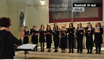illustration de La Rochelle : Singing, concert gratuit C'd'Accord - Ensemble vocal fminin  l'Oratoire, vend. 31 mai 2013