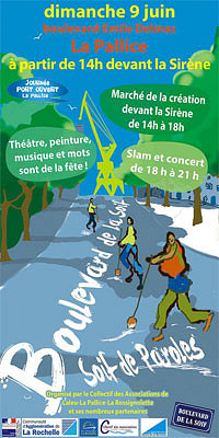 illustration de La Rochelle : soif de paroles, le rendez-vous artistique et festif   La Pallice avec les associations, dimanche 9 juin 2013 14h-21h