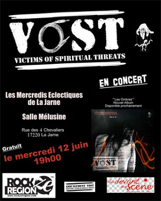 illustration de Agglo La Rochelle : concert gratuit de V.O.S.T  La Jarne, mercredi 12 juin 2013