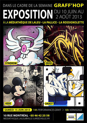 illustration de La Rochelle : Graff'Hop  la mdiathque de La Pallice, temps forts 14 et 15 juin 2013