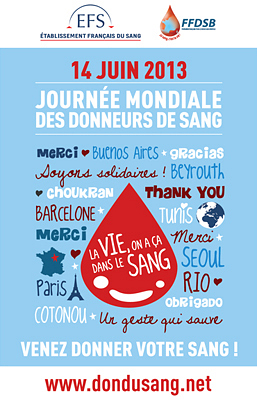 illustration de La Rochelle - Aytr : Journe Mondiale des Donneurs de Sang, vendredi 14 juin 2013