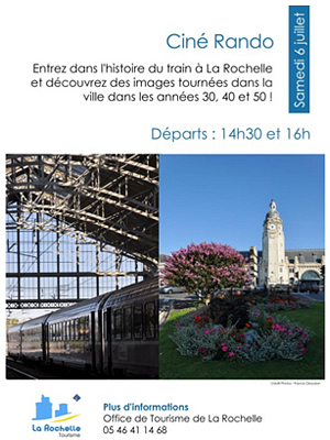 illustration de Festival du film de La Rochelle : cin-rando, histoires de train avec l'Office du tourisme, samedi 6 juillet 2013
