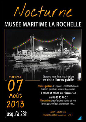 illustration de Muse maritime de La Rochelle : nocturne jusqu' 23h, mercredi 7 aot 2013