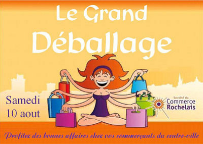 illustration de La Rochelle : grand dballage des commerants du centre-ville, samedi 10 aot 2013