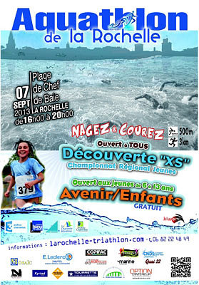 illustration de Aquathlon avec La Rochelle Triathlon : ouvert  toutes-tous, samedi 7 septembre 2013 de 16h  20h