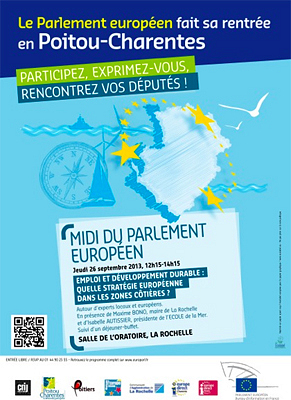 illustration de La Rochelle : Midi du Parlement europen, confrence, dbat et djeuner, jeudi 26 septembre 2013