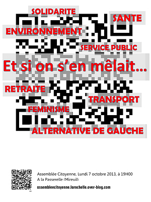 illustration de La Rochelle municipales 2014 : 2e assemble citoyenne pour une alternative de gauche, lundi 7 octobre 2013