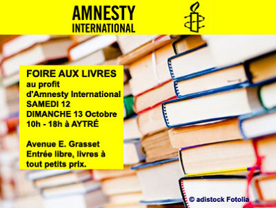 illustration de La Rochelle - Aytr : foire aux livres au profit d'Amnesty International les 12 et 13 octobre 2013