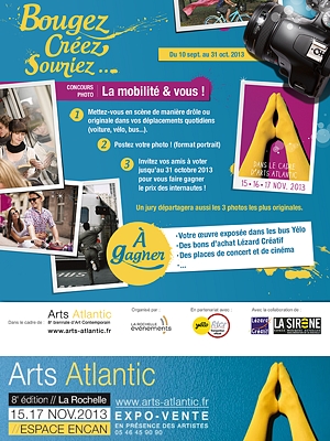 illustration de La Rochelle : la mobilit et vous, concours photo Arts Atlantic 2013, envoyez vos images via Facebook au plus tard le 31 octobre 2013 !
