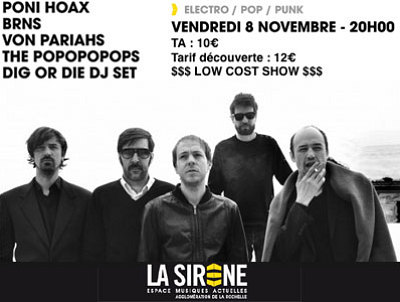 illustration de Electro, pop, punk & more à La Rochelle : 4 groupes pour une soirée low cost de qualité à La Sirène, vendredi 8 novembre 2013 !