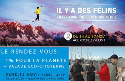 illustration de La Rochelle : 1% pour la plante, rencontre au festival du film d'aventure et balade avec Echo-Mer, vendredi matin 15 novembre 2013