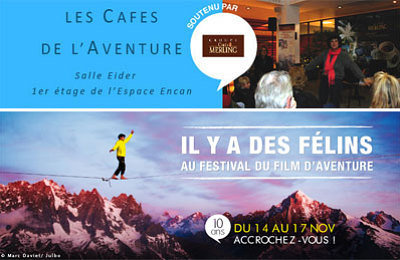 illustration de Les Cafs de l'Aventure du festival du film de La Rochelle les 14, 15 et 16 novembre 2013