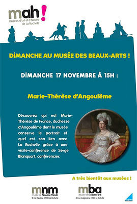 illustration de Un dimanche au muse des Beaux-Arts de La Rochelle avec Marie-Thrse d'Angoulme le 17 nov. 2013  15h