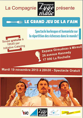 illustration de La Rochelle - solidarit internationale : le grand jeu de la faim, spectacle, mardi 19 novembre 2013