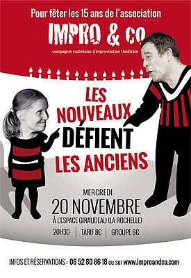 illustration de La Rochelle, thtre d'improvisation : match anniversaire des 15 ans d'Impro & Co, mercredi 20 novembre 2013