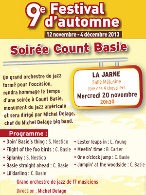 illustration de Jazz au festival musical de l'Agglo de La Rochelle : soire Count Basie  La Jarne, mercredi 20 novembre 2013