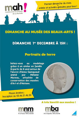 illustration de Un dimanche aux musées d'art et d'histoire de La Rochelle : entrée gratuite pour tous le 1er décembre 2013 et atelier famille à 15h