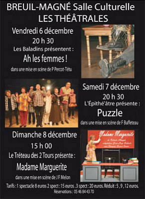 illustration de Thtre en Charente-Maritime : les Thtrales de Breuil-Magn, 6, 7 et 8 dcembre 2013