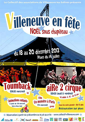 illustration de La Rochelle - Villeneuve en fte : Nol sous chapiteau, animations et spectacles 18, 19 et 20 dcembre 2013