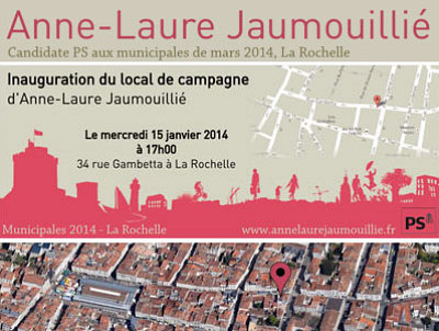 illustration de La Rochelle : la candidate socialiste Anne-Laure Jaumouilli inaugure son local de campagne le 15 janvier  17h