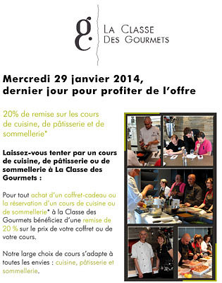 illustration de Cours de cuisine  La Rochelle : -20% de rduction, dernier jour mercredi 29 janvier 2014 !