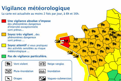 illustration de Charente-Maritime : alerte de vigilance orange pour vents violents, jeudi 6 fvrier  partir de 23h