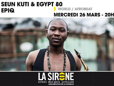 illustration de L'afrobeat de Seun Kuti, fils de Fela  La Rochelle : concert  La Sirne, mercredi 26 mars 2014